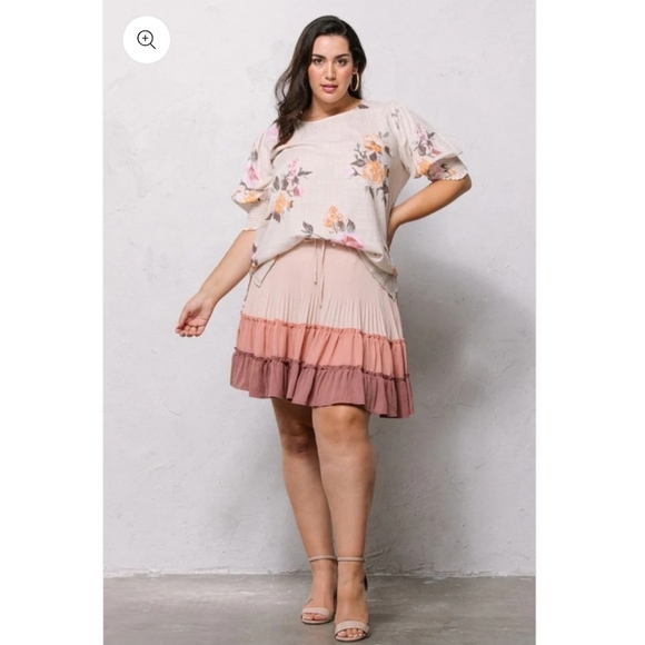 Women's Oddi Lorelai Boho Ruffle Drawstring Skirt, Size 2X - Picture 1 of 4